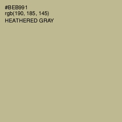 #BEB991 - Heathered Gray Color Image